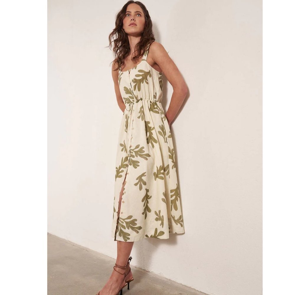 MON RENN  COMPOSE MIDI DRESS - COMPOSE PRINT - Picture 3 of 4